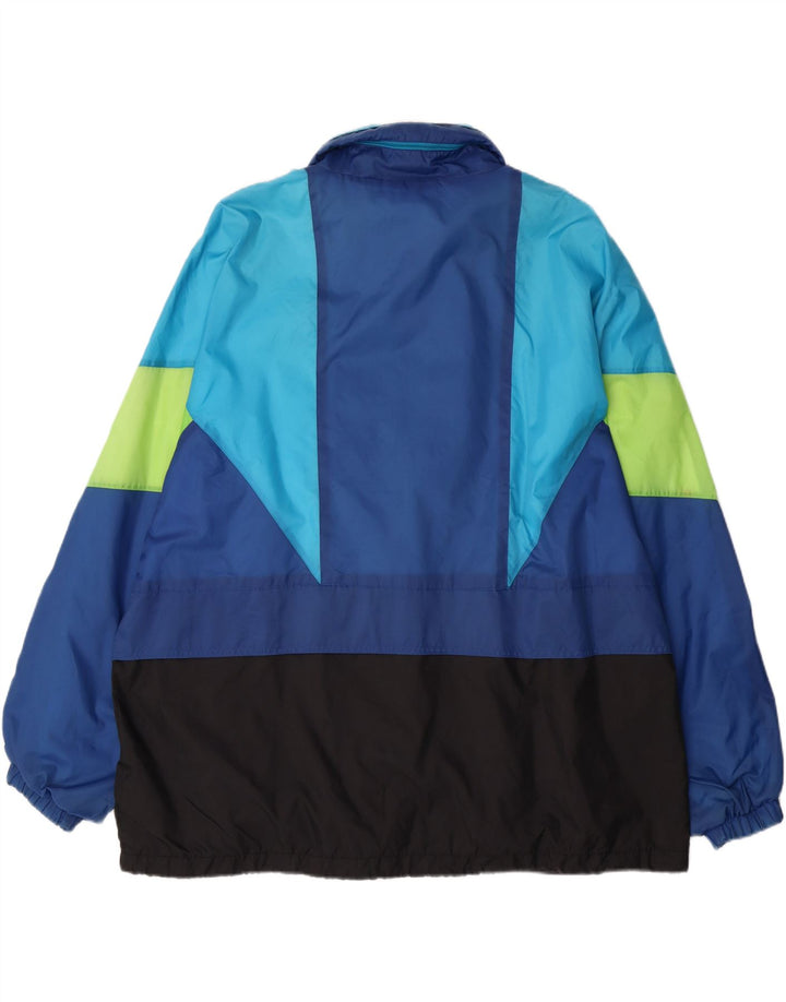 MARCEL CLAIR Mens Hooded Tracksuit Top Jacket XL Blue Colourblock Vintage Marcel Clair and Second-Hand Marcel Clair from Messina Hembry 