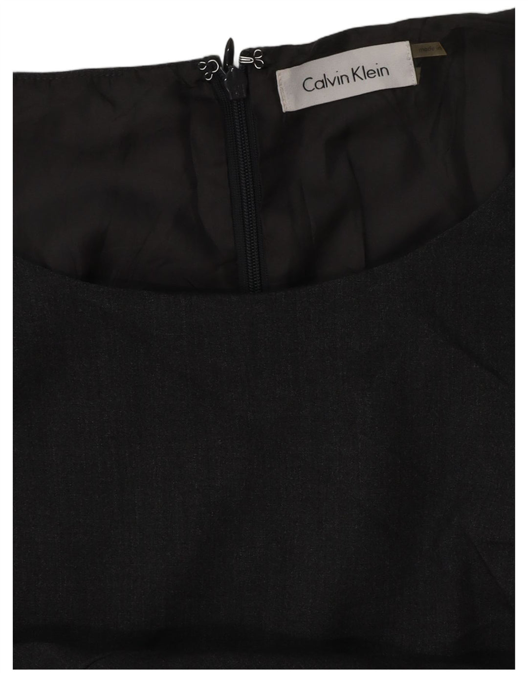 Vestido bainha feminino CALVIN KLEIN Reino Unido 16 grande cinza