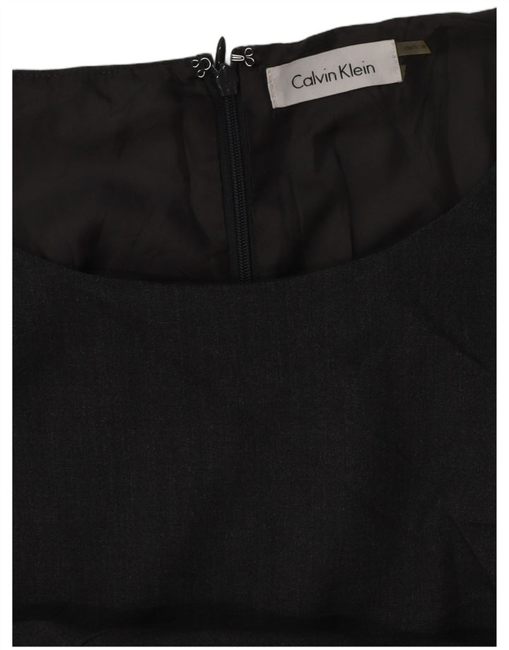 Vestido bainha feminino CALVIN KLEIN Reino Unido 16 grande cinza