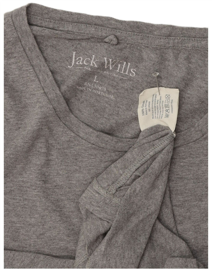 Camiseta masculina Jack Wills grande algodão cinza