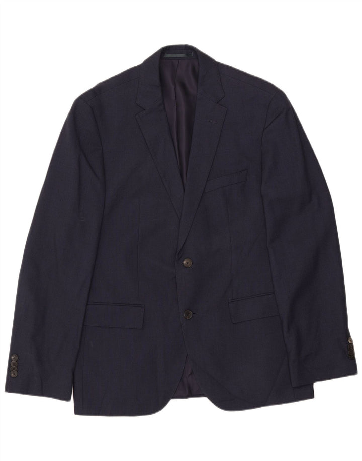 Jaqueta blazer masculina de 2 botões HUGO BOSS IT 50 grande azul marinho