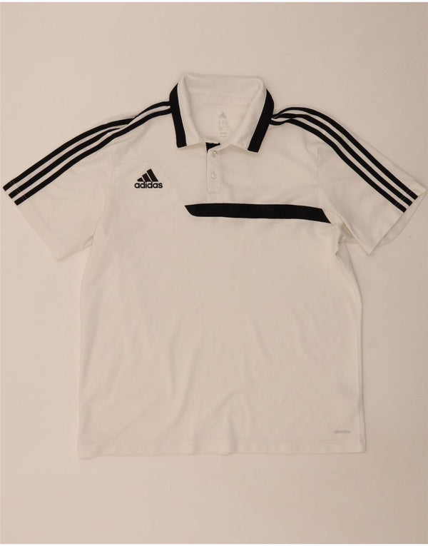 ADIDAS Mens Climalite Polo Shirt XL Branco Colourblock Poliéster