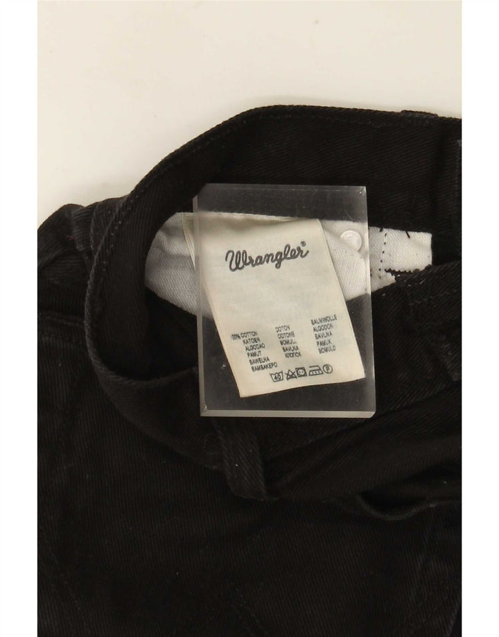Wrangler Mens Straight Jeans W30 L32 Algodão Preto