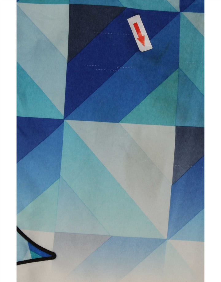 Shorts de natação Hurley masculino gráfico médio azul geométrico