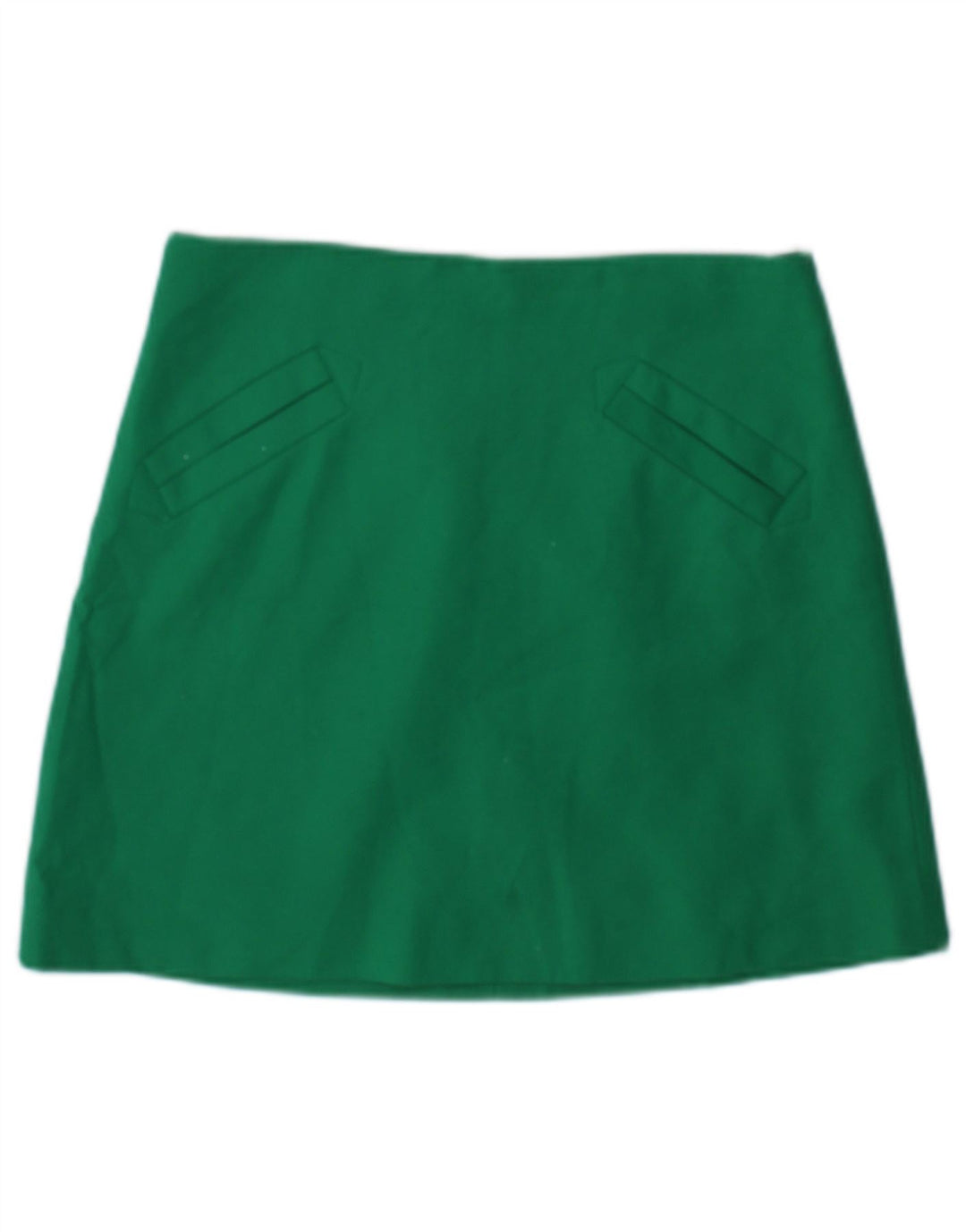 Mini saia feminina Zara pequena W26 acetato verde