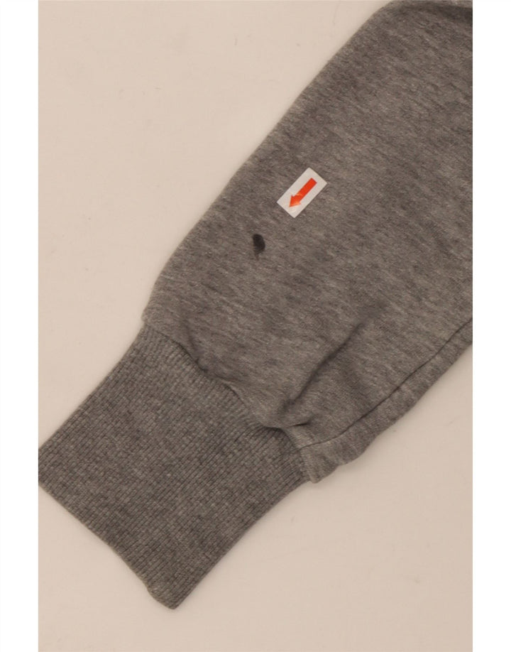 PUMA Womens Tracksuit Top Jacket UK 12 Médio Cinza Floral Algodão