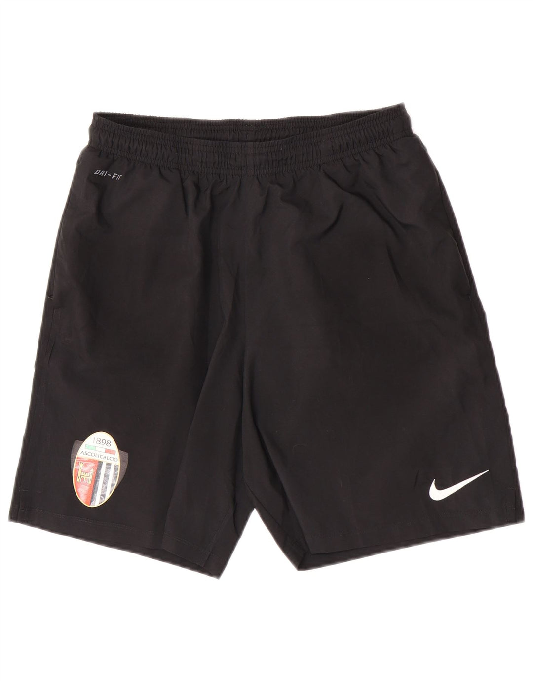 Nike Mens Ascoli Calcio 1898 Sport Shorts Grande Poliéster Preto