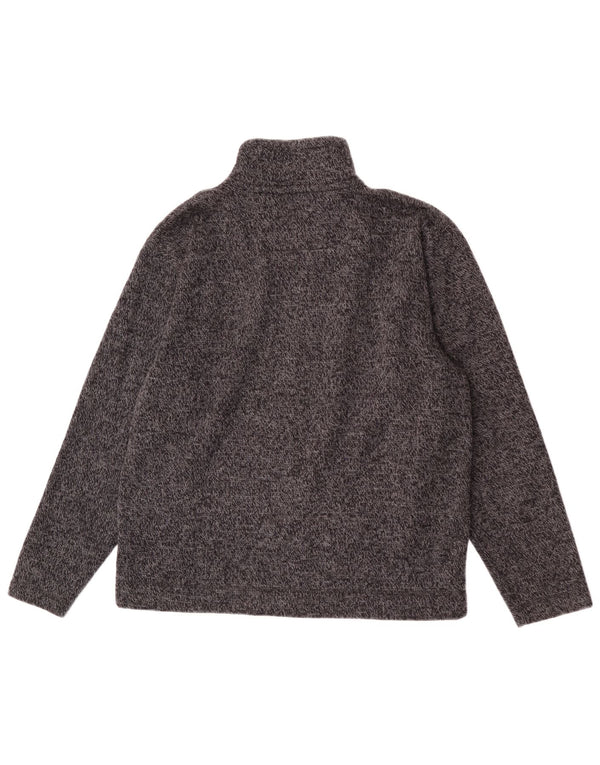 Jaqueta masculina de agasalho Marks & Spencer médio preto manchado de acrílico