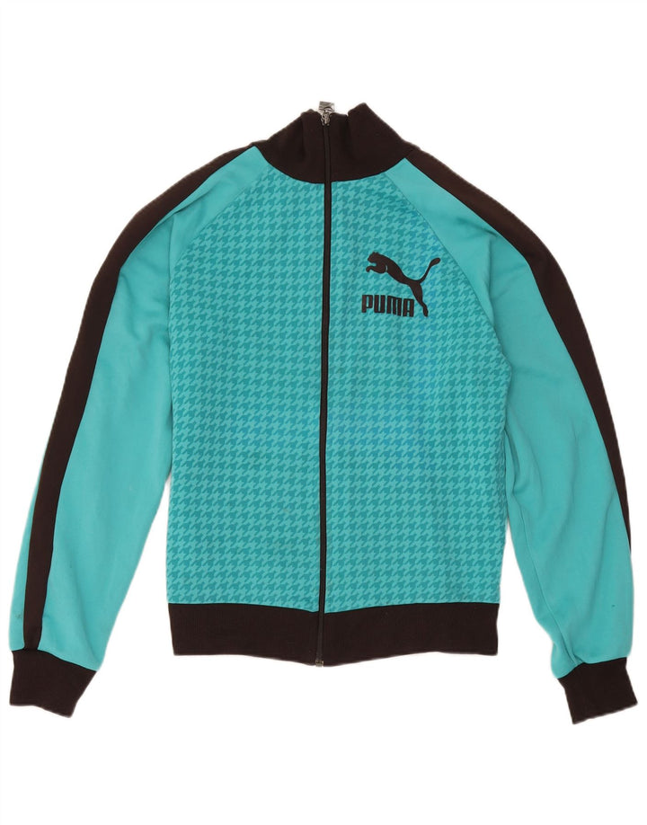 Jaqueta masculina Puma Graphic Tracksuit Top Azul Médio Poliéster Colorblock