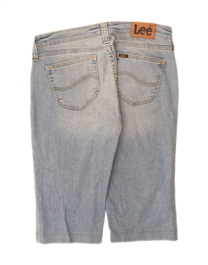 Bermuda jeans feminina Lee W31 algodão azul médio