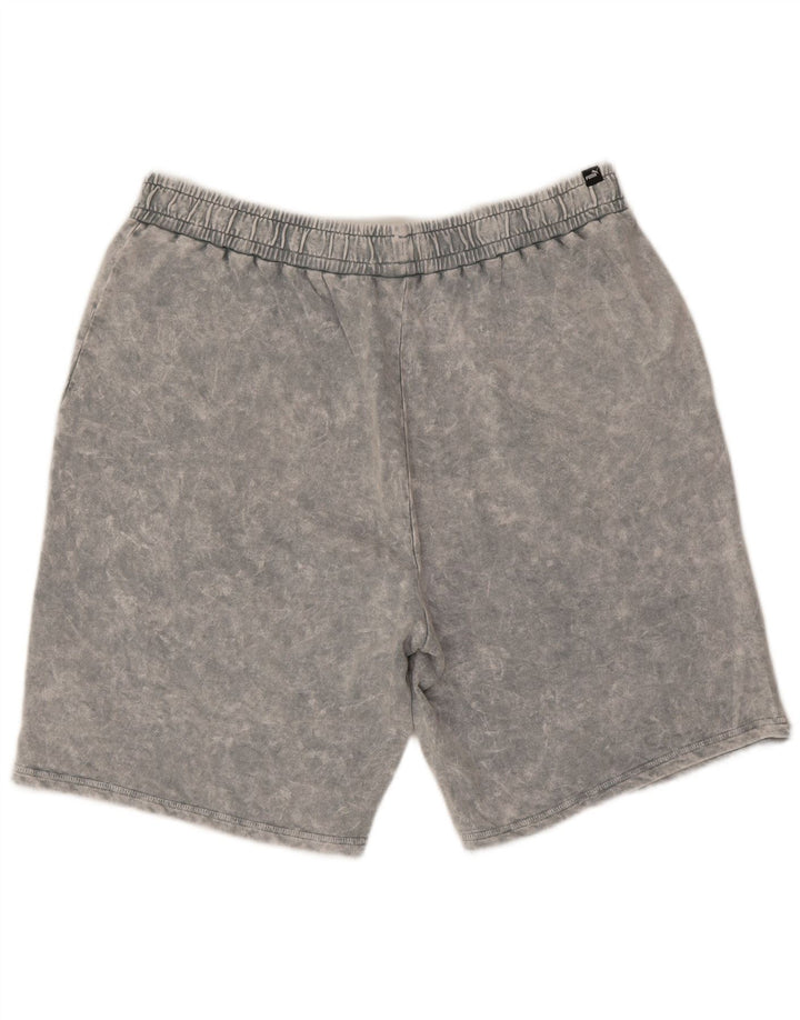 Shorts esportivos masculinos Puma 2XL cinza tie-dye algodão