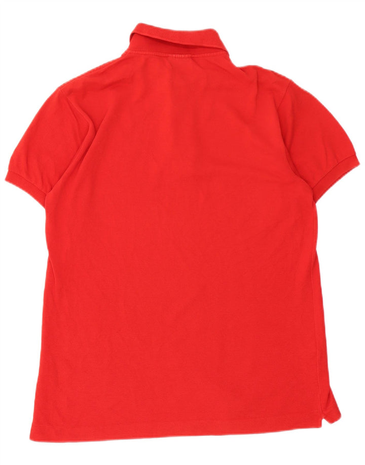 Camisa polo masculina Lacoste tamanho 3 pequeno algodão vermelho