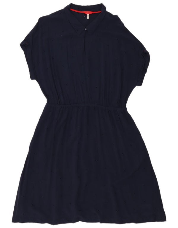 Vestido feminino Joules A-Line UK 18 XL azul marinho viscose