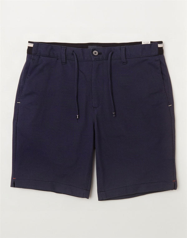 Zara Mens Chino Shorts Médio W31 Azul Marinho Poliéster