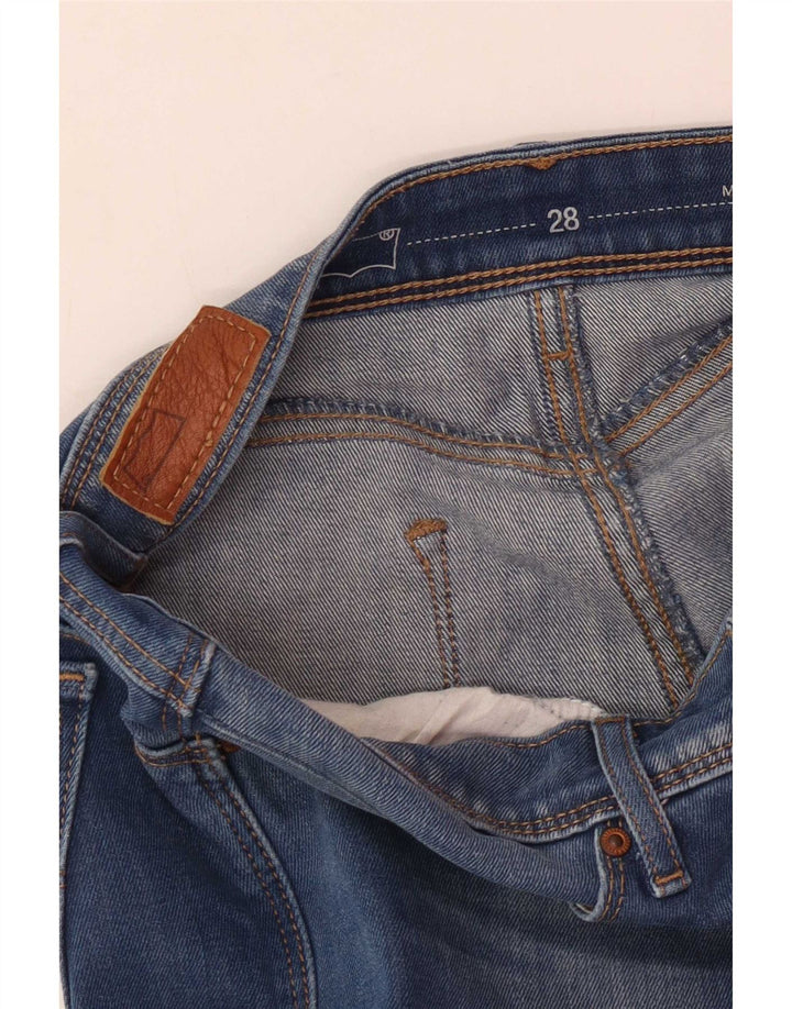 Jeans skinny de cintura média feminino Levi's W28 L30 azul