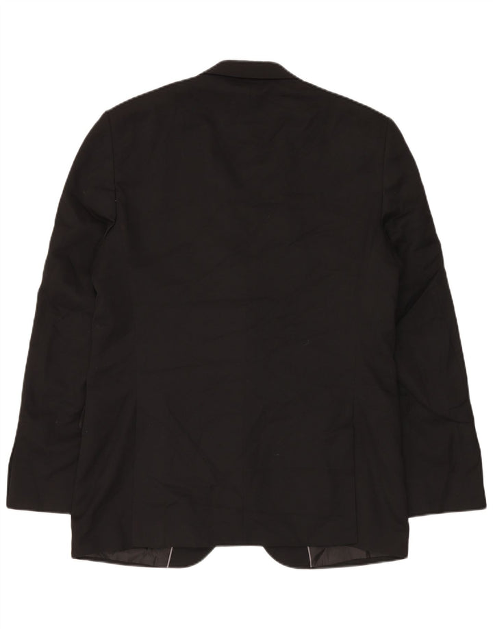 Jaqueta blazer masculina de ajuste regular com 2 botões da Marks & Spencer UE 50 grande preta
