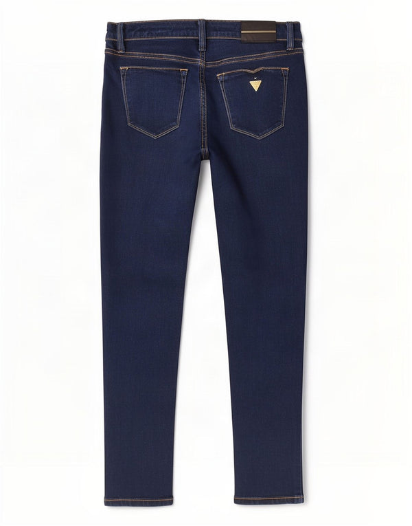 Guess Feminino Beverly Low Skinny Jeans W29 L27 Azul Marinho Algodão