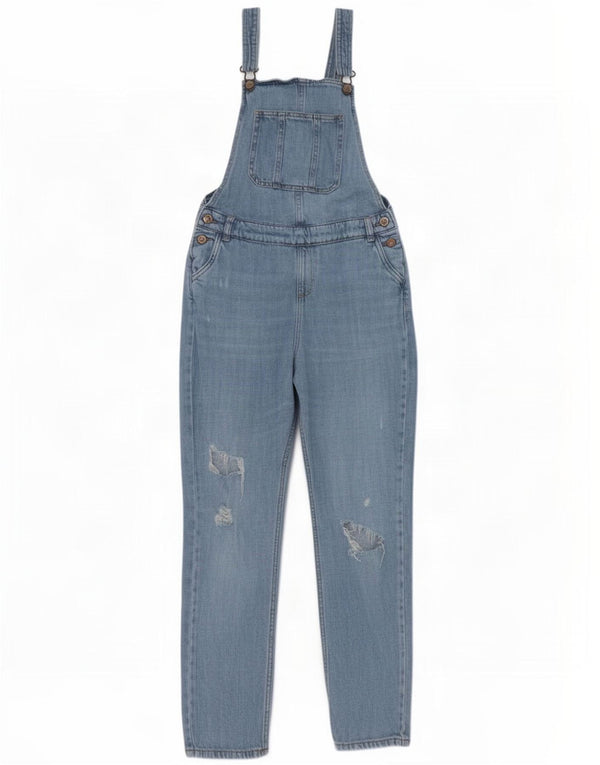 Marks & Spencer Jeans justos femininos desgastados 13-14 anos W26 L25 Azul