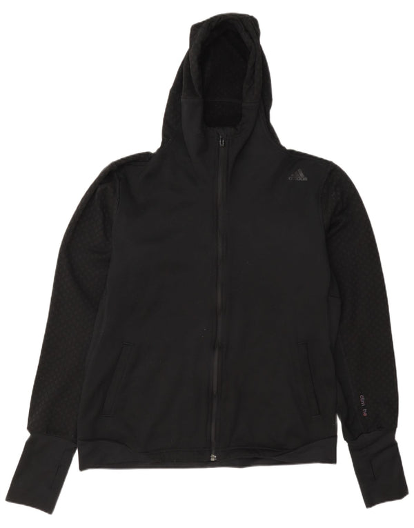 Adidas Womens Climashell Zip Hoodie Sweater UK 12/14 Medium Black