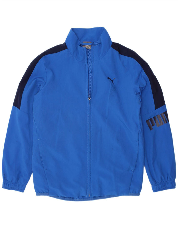 Jaqueta PUMA Boys Graphic Tracksuit Top 7-8 Anos Azul Colorblock