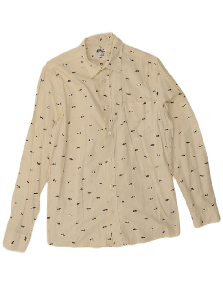 Camisa masculina barata de segunda-feira de algodão branco médio
