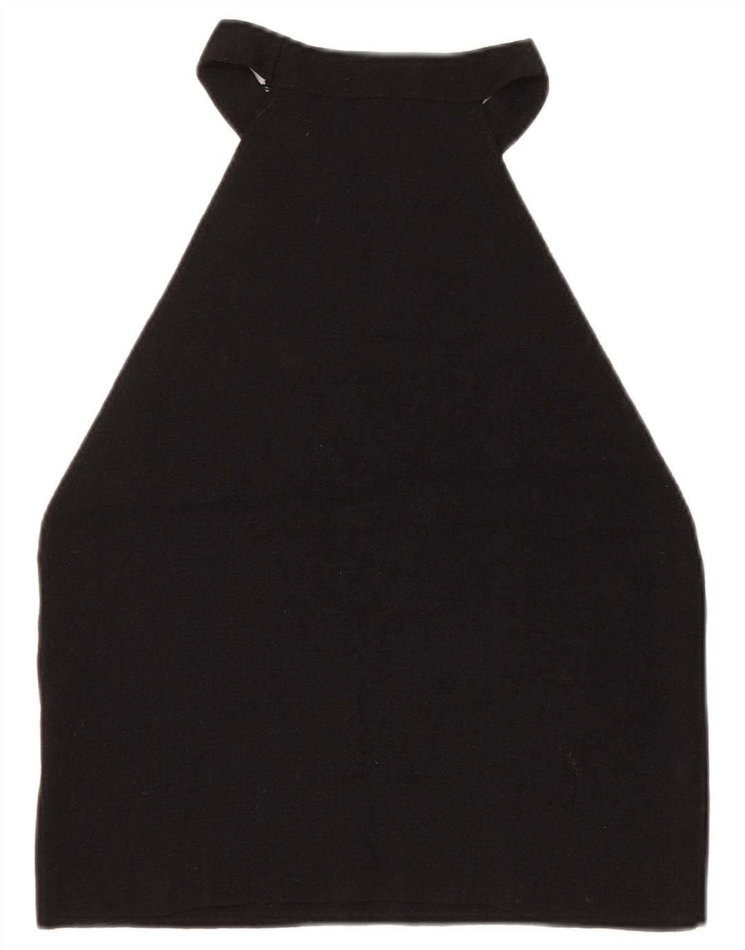 Topshop Feminino Halter Crop Top UK 14 Grande Viscose Preta
