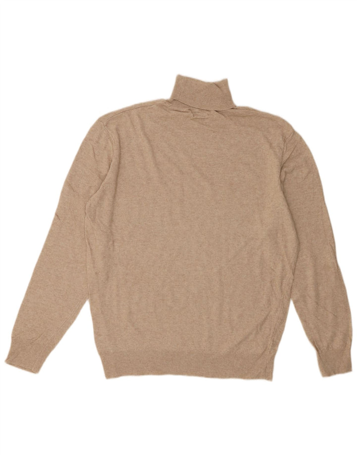 Zara Suéter masculino com gola redonda grande bege