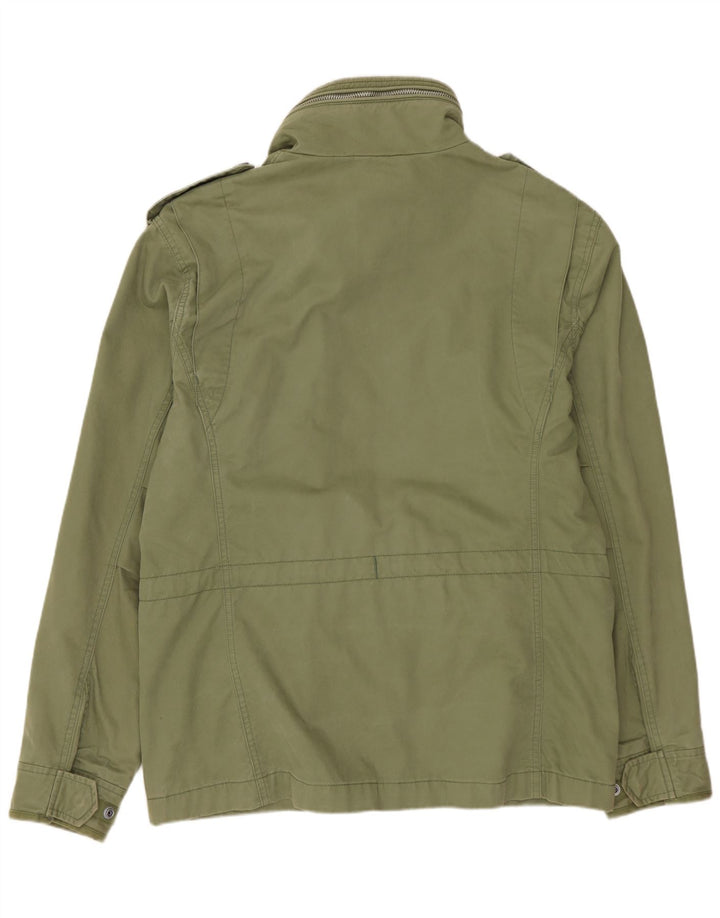 Jaqueta militar masculina SUPERDRY UK 40 grande algodão verde