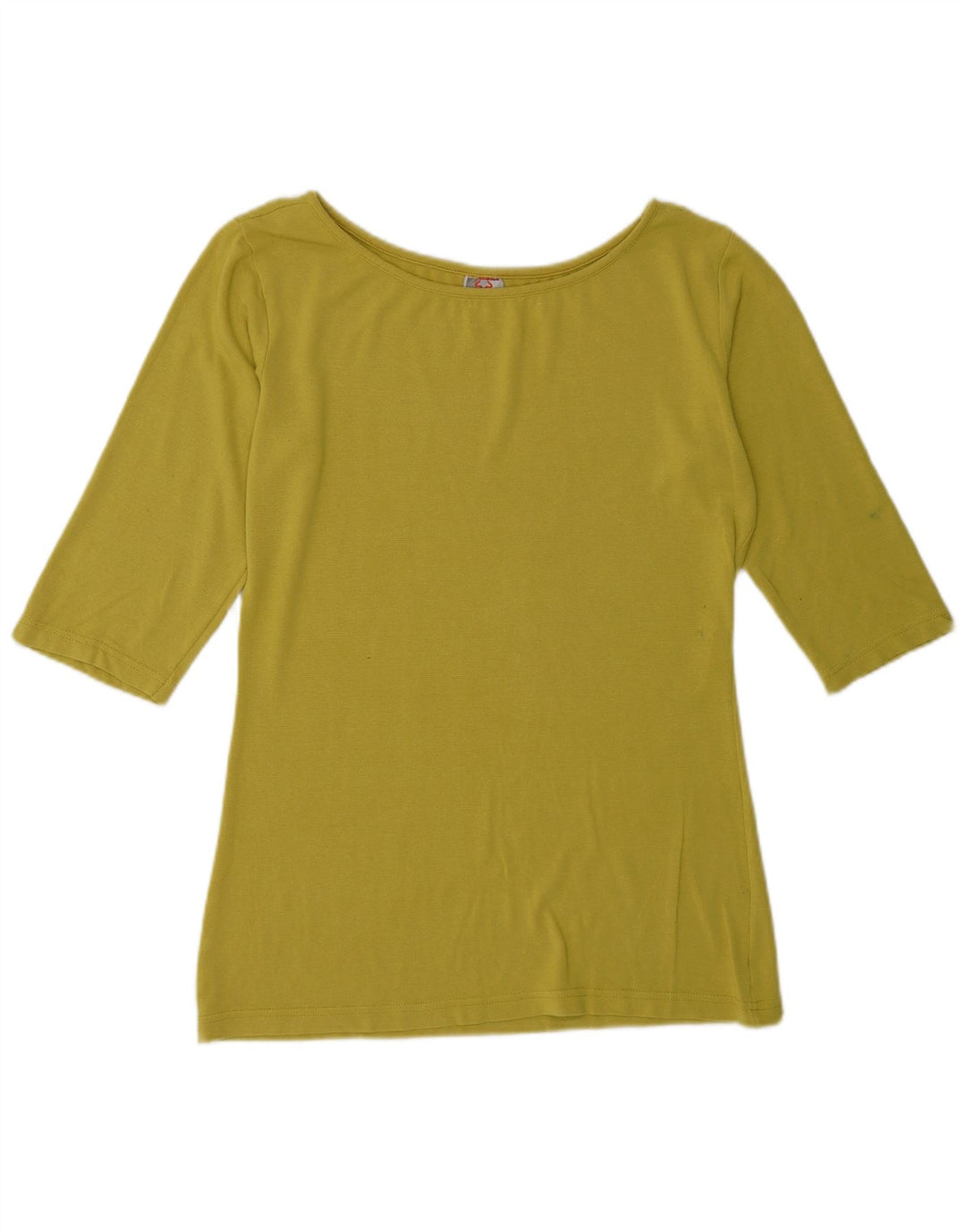 Top feminino Stefanel manga 3/4 Reino Unido 14 verde médio