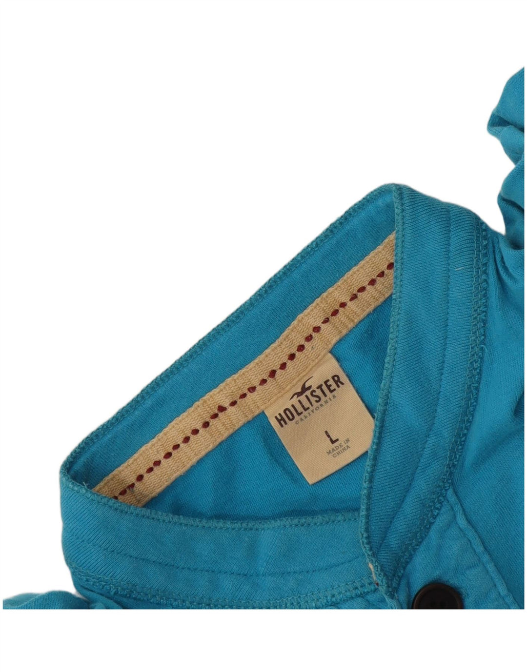 Camisa polo masculina Hollister grande algodão azul
