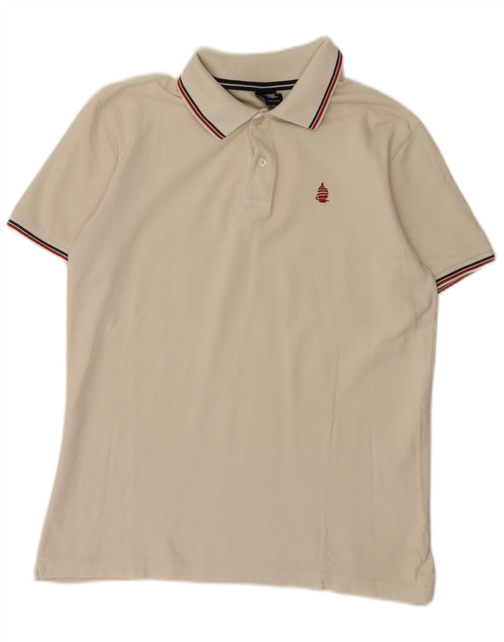 Camisa polo masculina Marina Yachting de algodão branco médio