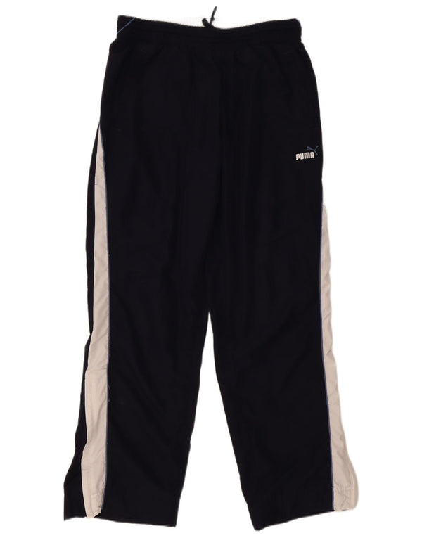 Calça esportiva masculina Puma grande azul marinho colorblock poliéster