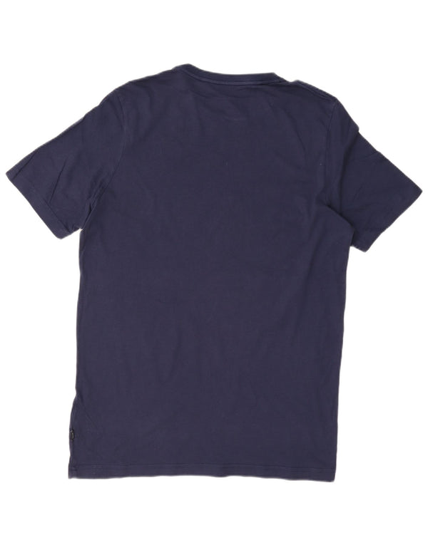 Camiseta masculina Puma Graphic Top Médio Algodão Azul Marinho
