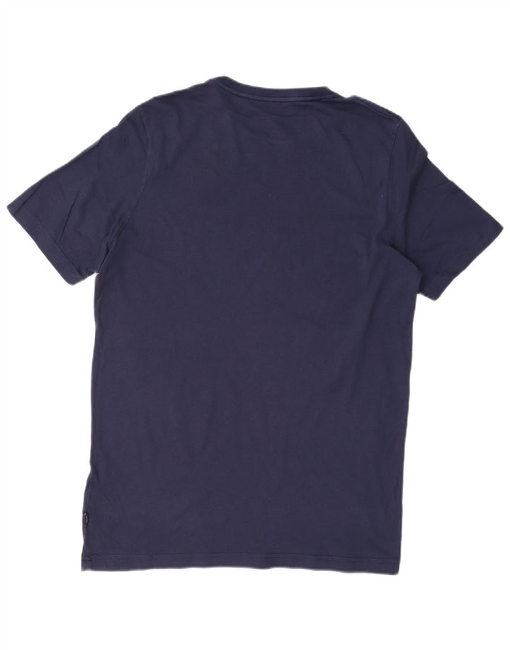 Camiseta masculina Puma Graphic Top Médio Algodão Azul Marinho