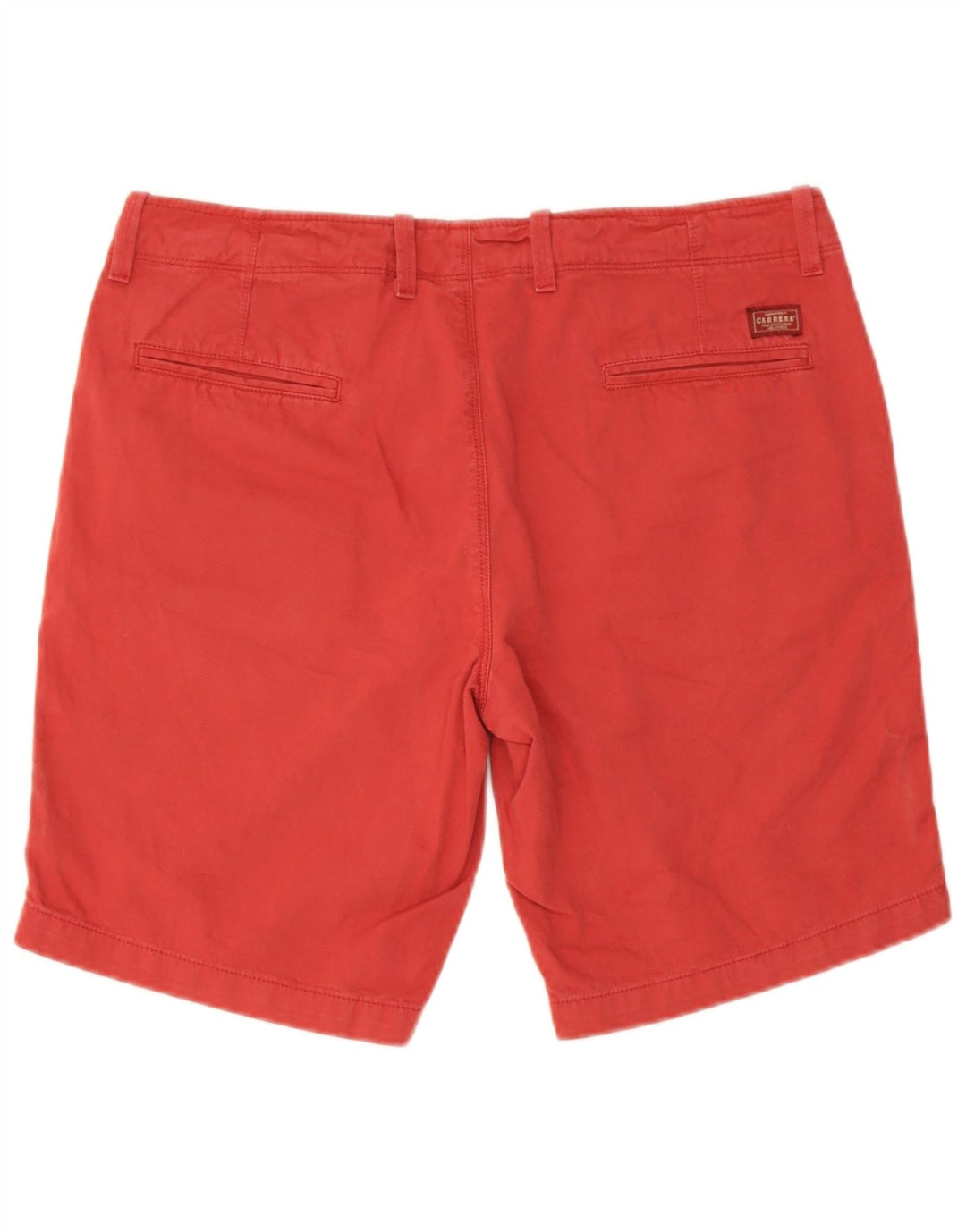 Carrera Mens Chino Shorts IT 52 XL W36 Algodão Vermelho