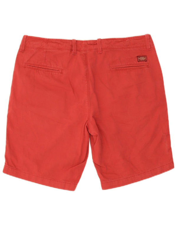 Carrera Mens Chino Shorts IT 52 XL W36 Algodão Vermelho
