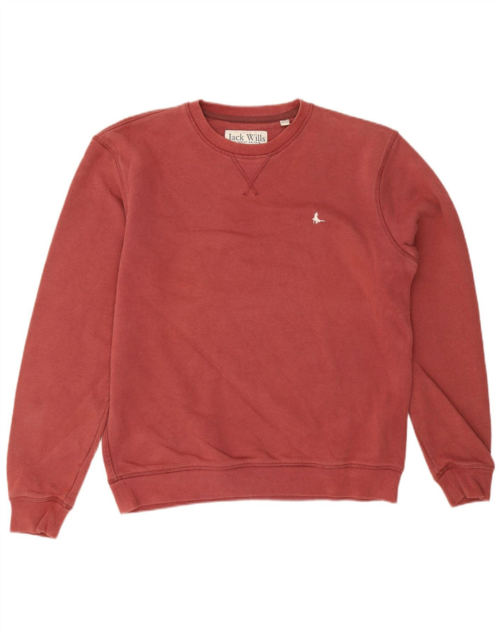 Jack Wills moletom masculino jumper médio algodão borgonha