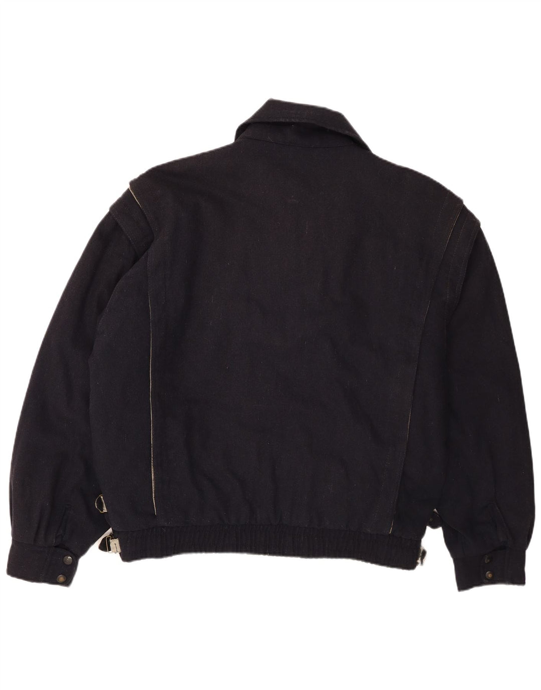 Jaqueta bomber masculina POP 84 UK 42 XL lã azul marinho