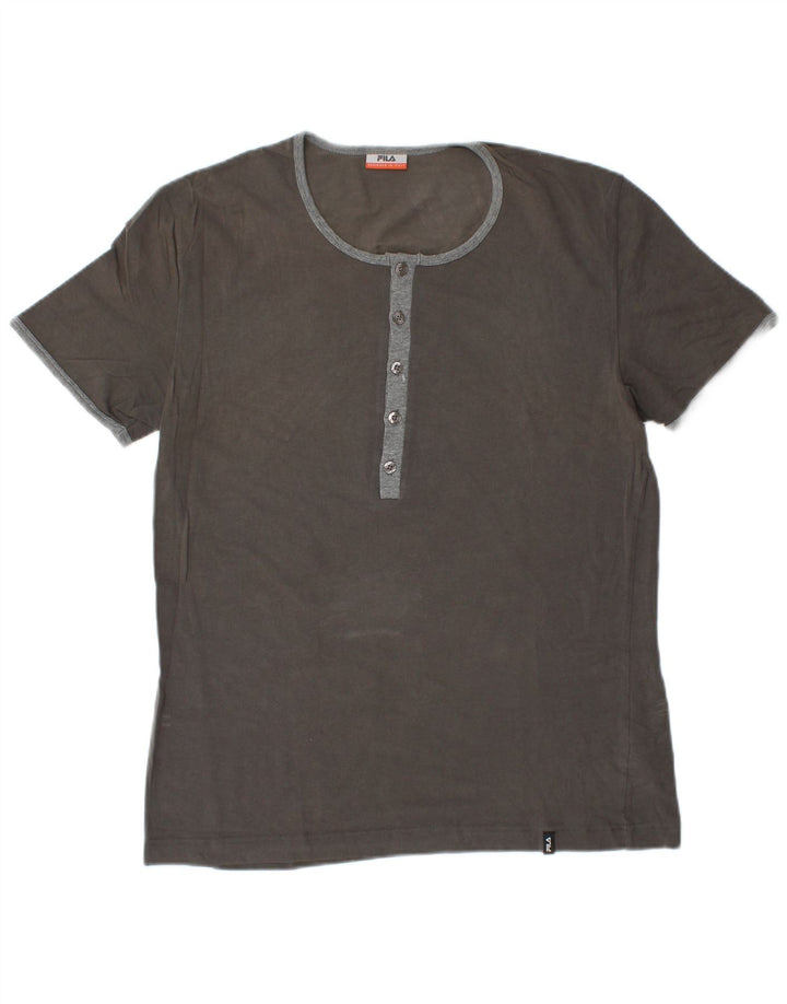 Camiseta masculina FILA Top XL algodão cinza