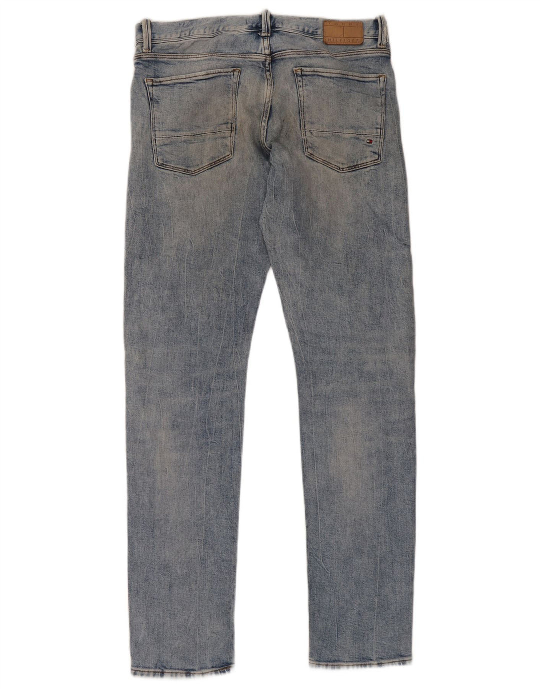 Tommy Hilfiger Masculino Bleecker Slim Jeans W33 L34 Azul Algodão