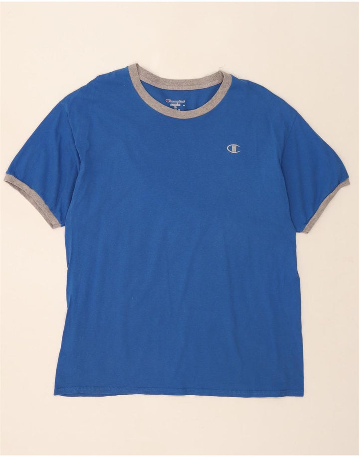 Camiseta masculina Champion Top XL azul colorblock