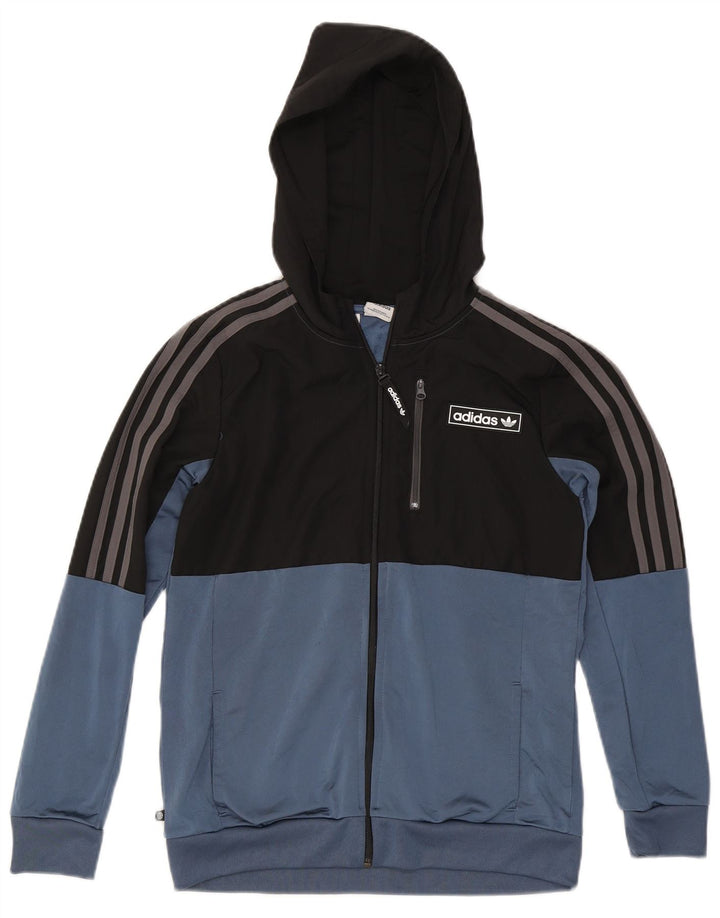 Jaqueta Adidas Meninos Treino Top 13-14 Anos Azul Colorblock Poliéster