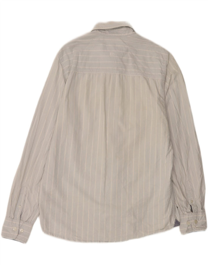 Camisa masculina Fat Face de algodão listrado azul médio