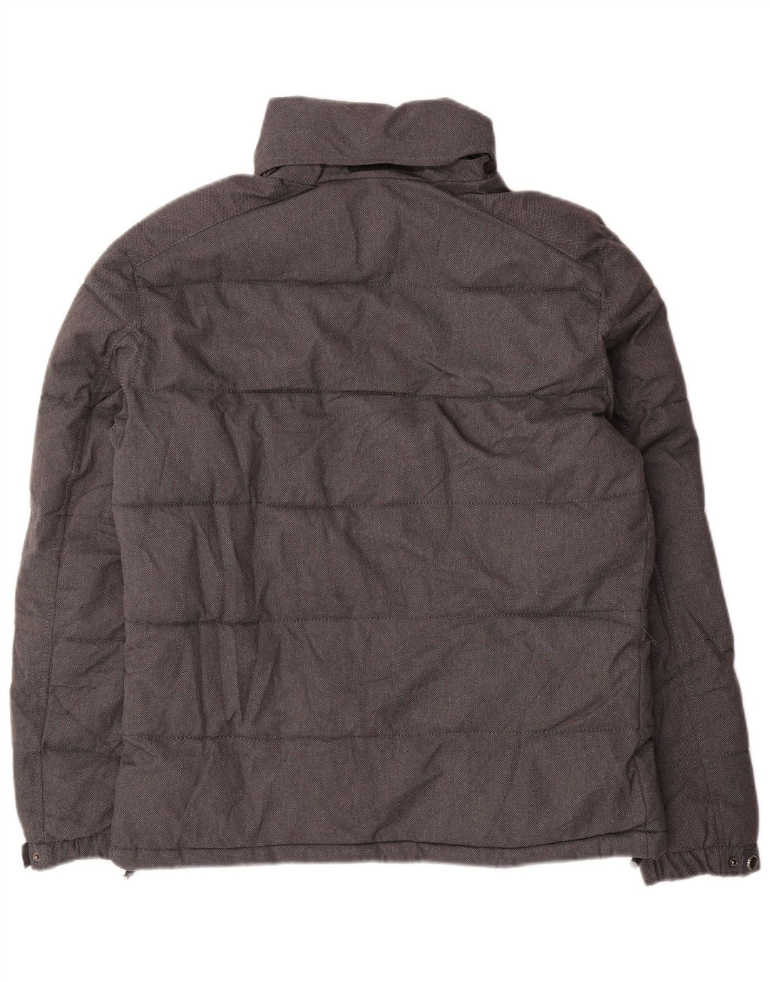 Jaqueta acolchoada masculina Zara UK 36 poliéster cinza pequeno