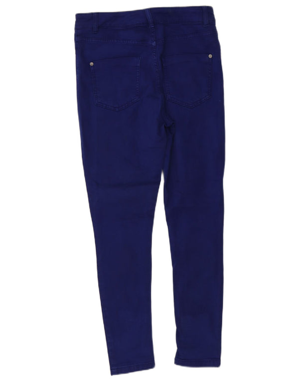 Calça jeans feminina Marks & Spencer super skinny UK 10 pequena W28 L25 azul