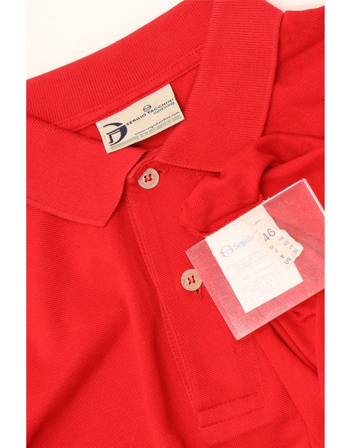 SERGIO TACCHINI Polo masculino IT 46 pequeno algodão vermelho