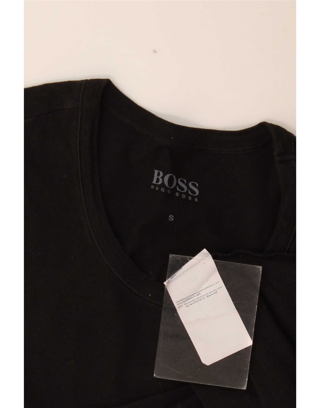 Hugo Boss Mens T-Shirt Top Pequeno Algodão Preto