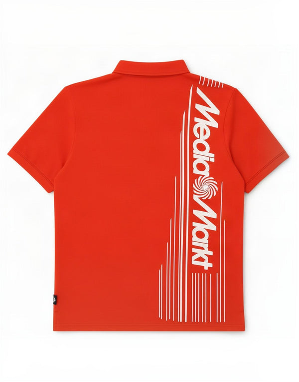 Adidas Womens Graphic Polo Shirt UK 18 XL Red Pinstripe Poliéster
