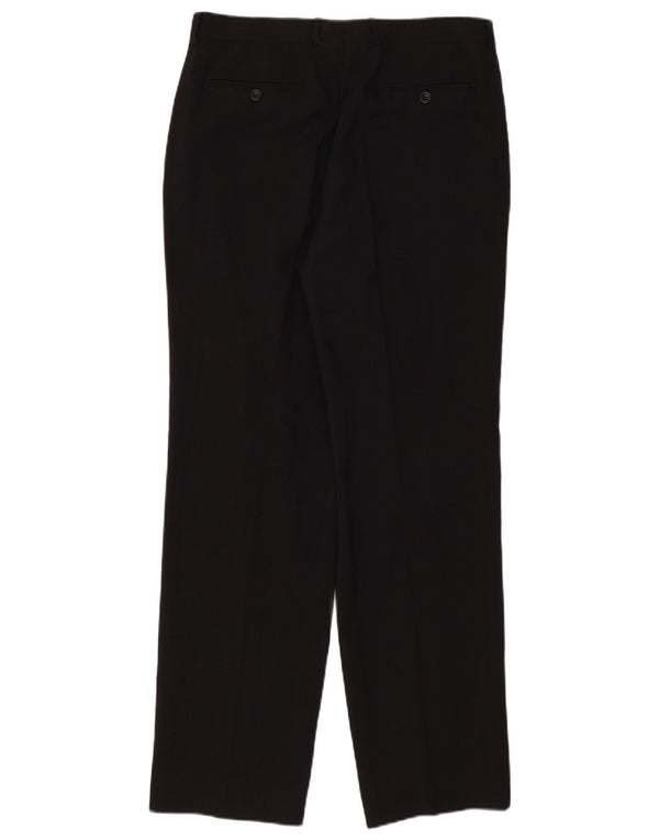 Calça masculina Armani Collezioni de terno reto IT 52 grande W34 L32 preta