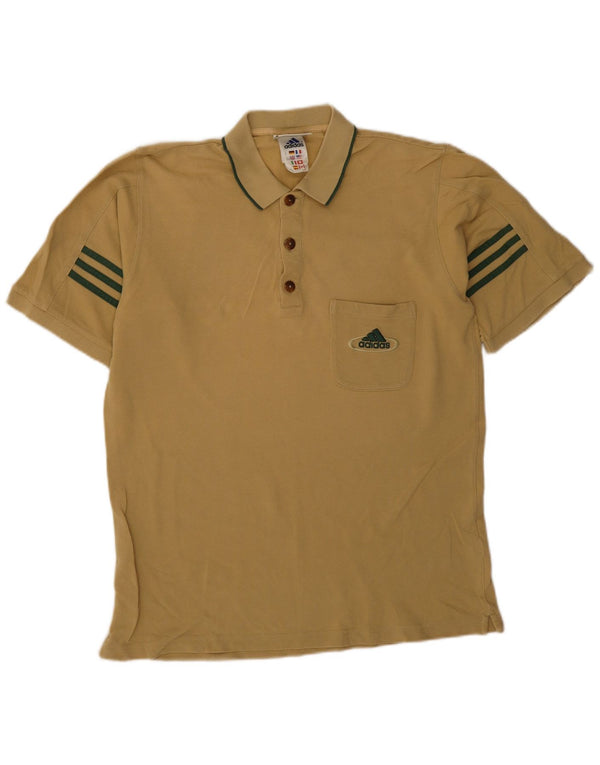 Camisa Polo Masculina Adidas UK 38/40 Algodão Cáqui Médio